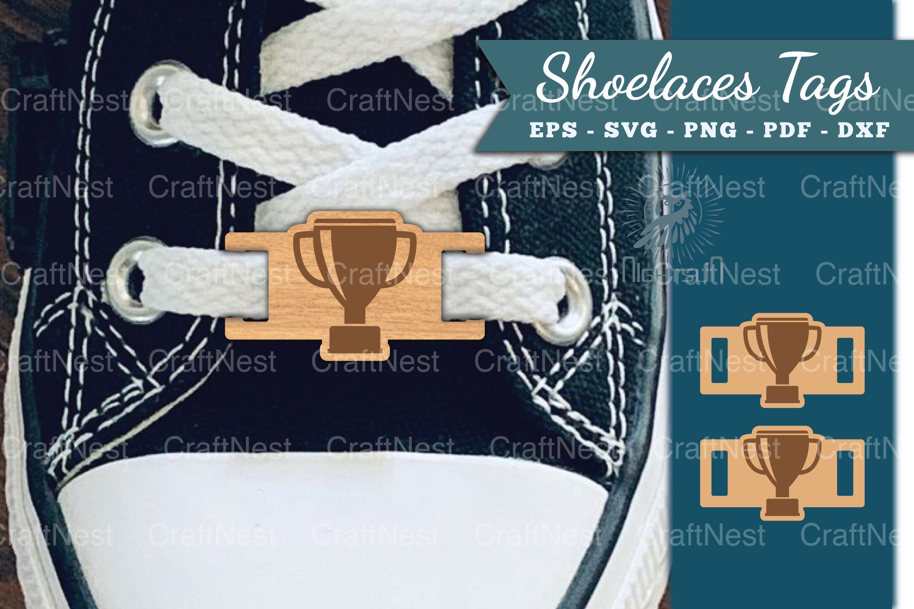 Award Trophy Shoelace Tags Laser Cut Clipart Bundle - CraftNest - Digital Crafting and Art