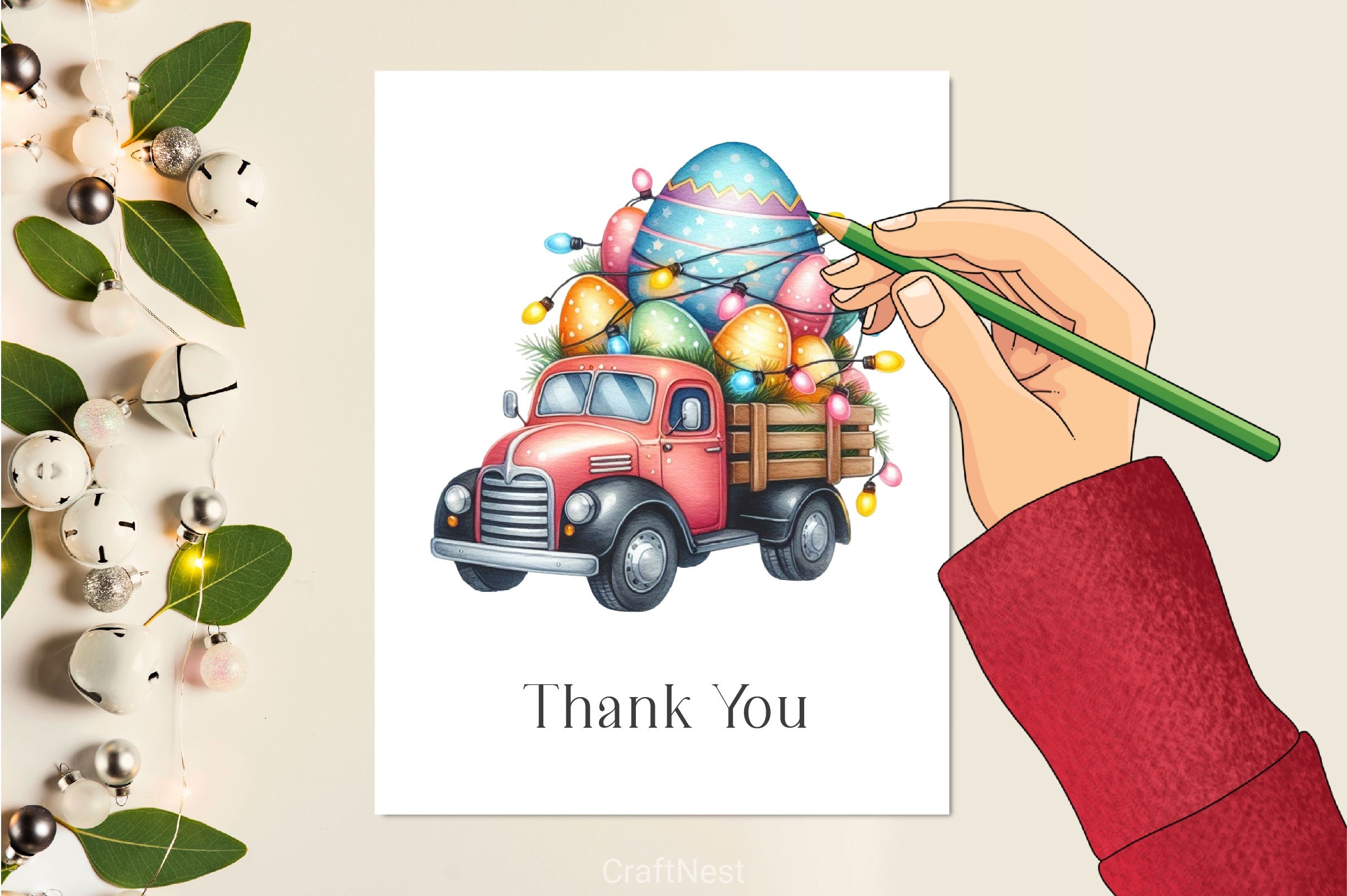Easter Truck With Egg Clipart Bundle - CraftNest - Digital Crafting and Art