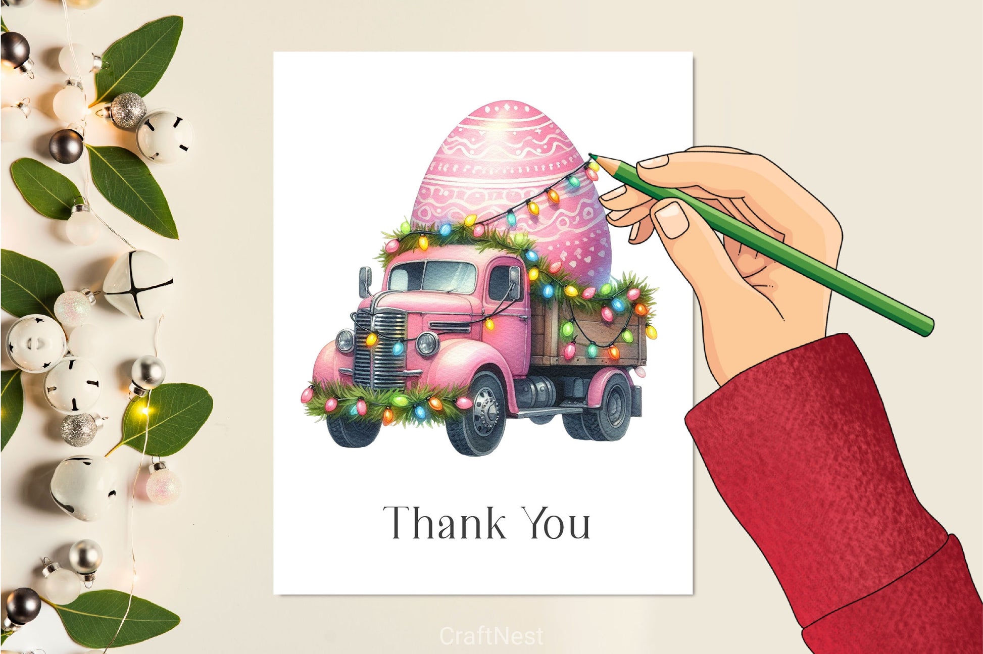 Easter Truck With Egg Clipart Bundle 1 - CraftNest - Digital Crafting and Art