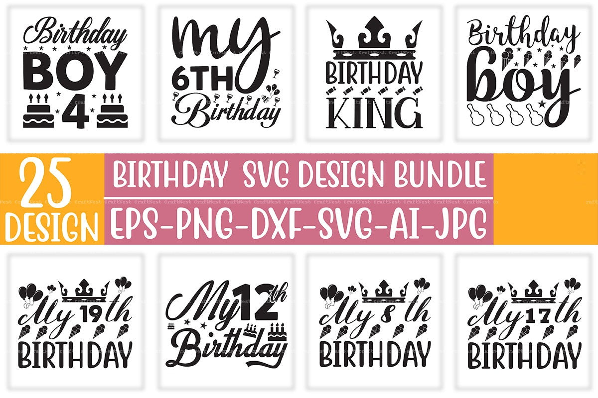 Birthday SVG Bundle 6