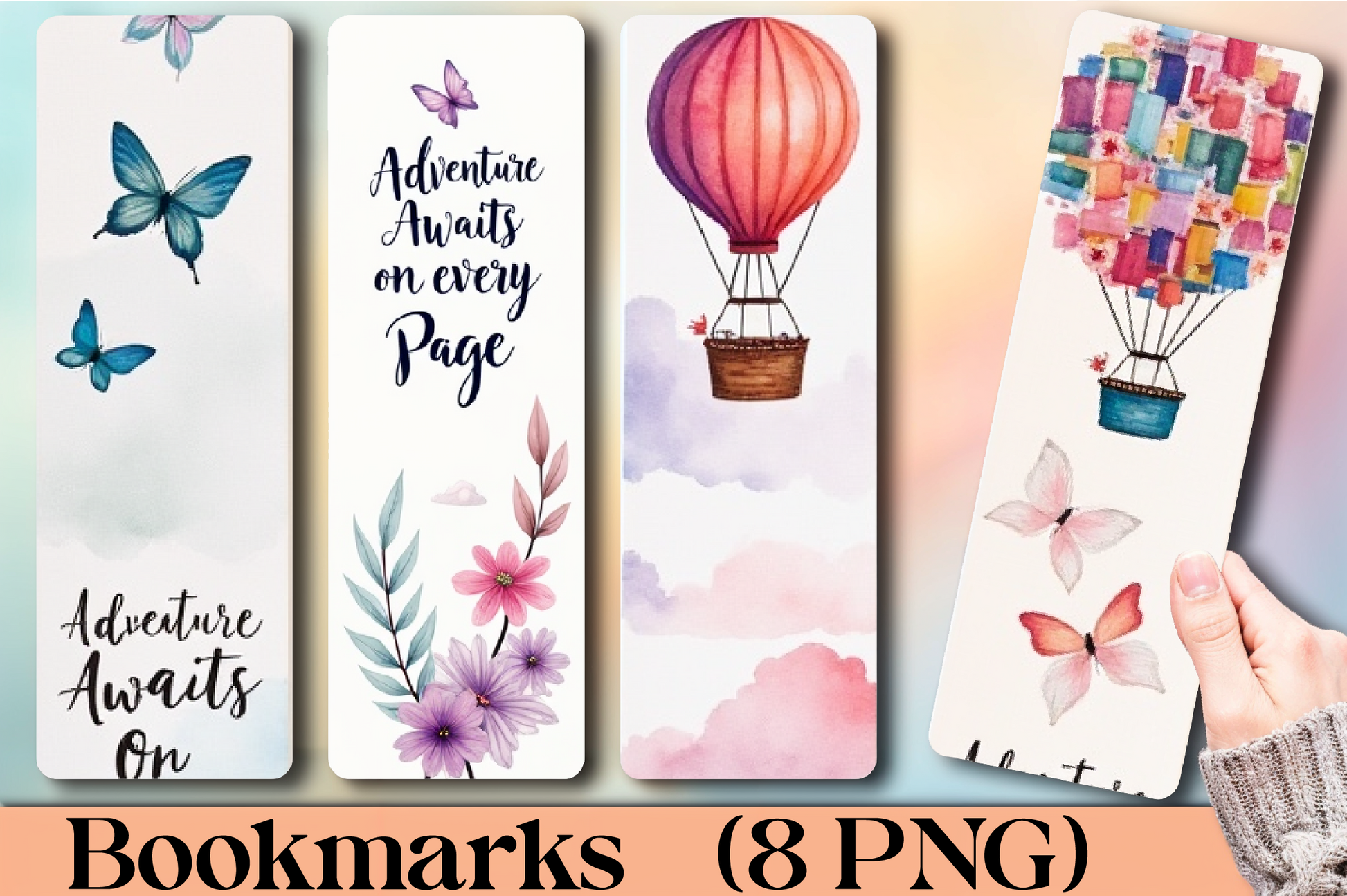 Dreamy Pastel Bookmark Set - CraftNest - Digital Crafting and Art