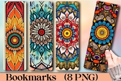 Vibrant Mandala Bookmark Pattern - CraftNest - Digital Crafting and Art