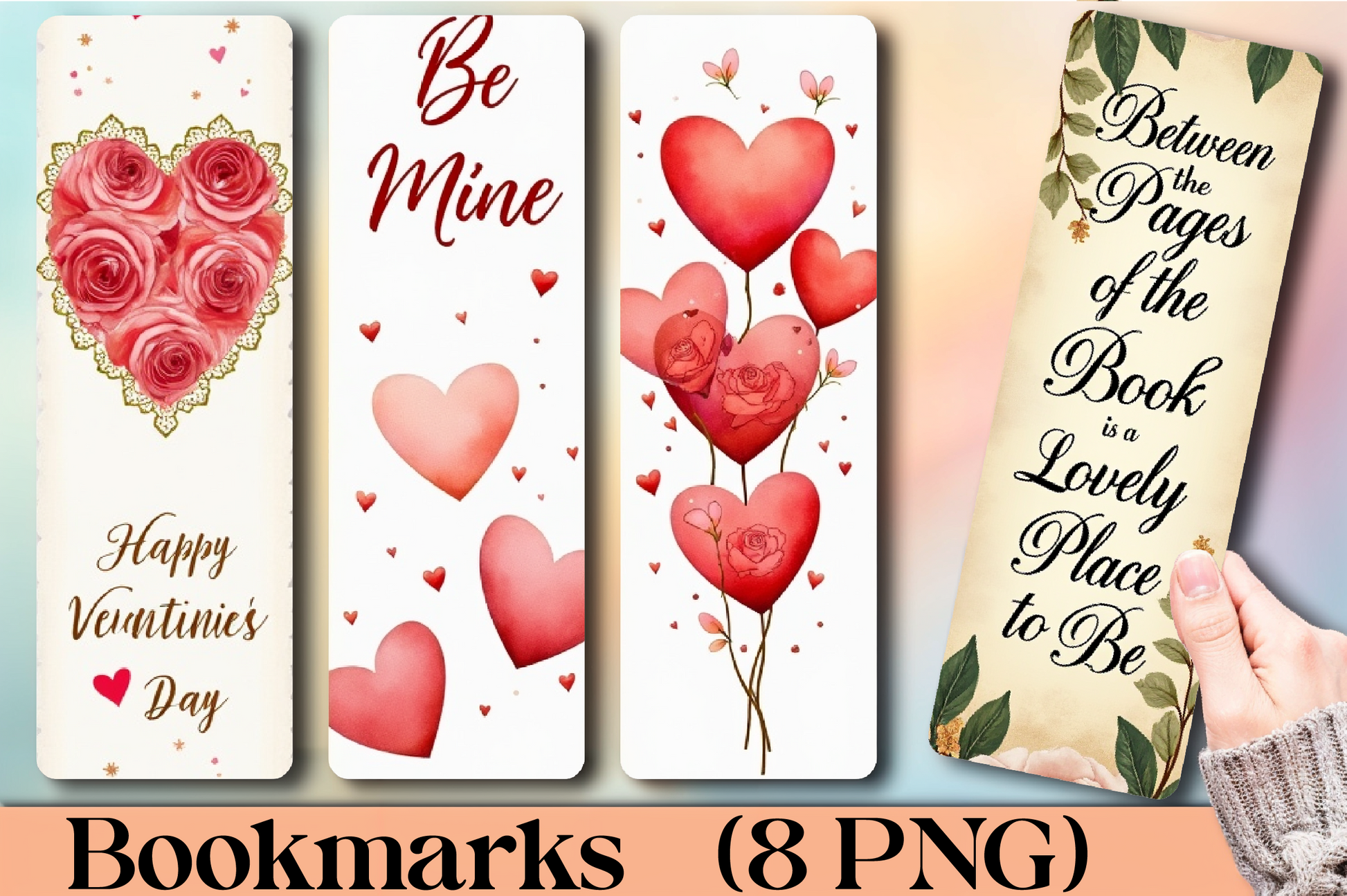 Romantic Valentine's Day Bookmark Journal - CraftNest - Digital Crafting and Art