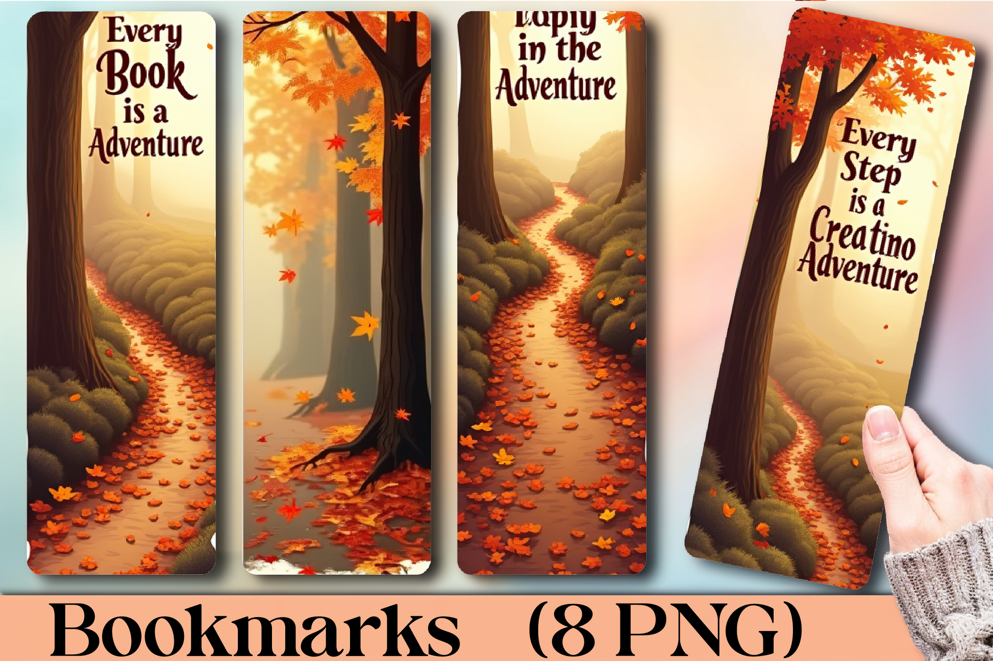 Autumn Walk Bookmark Journal - CraftNest - Digital Crafting and Art