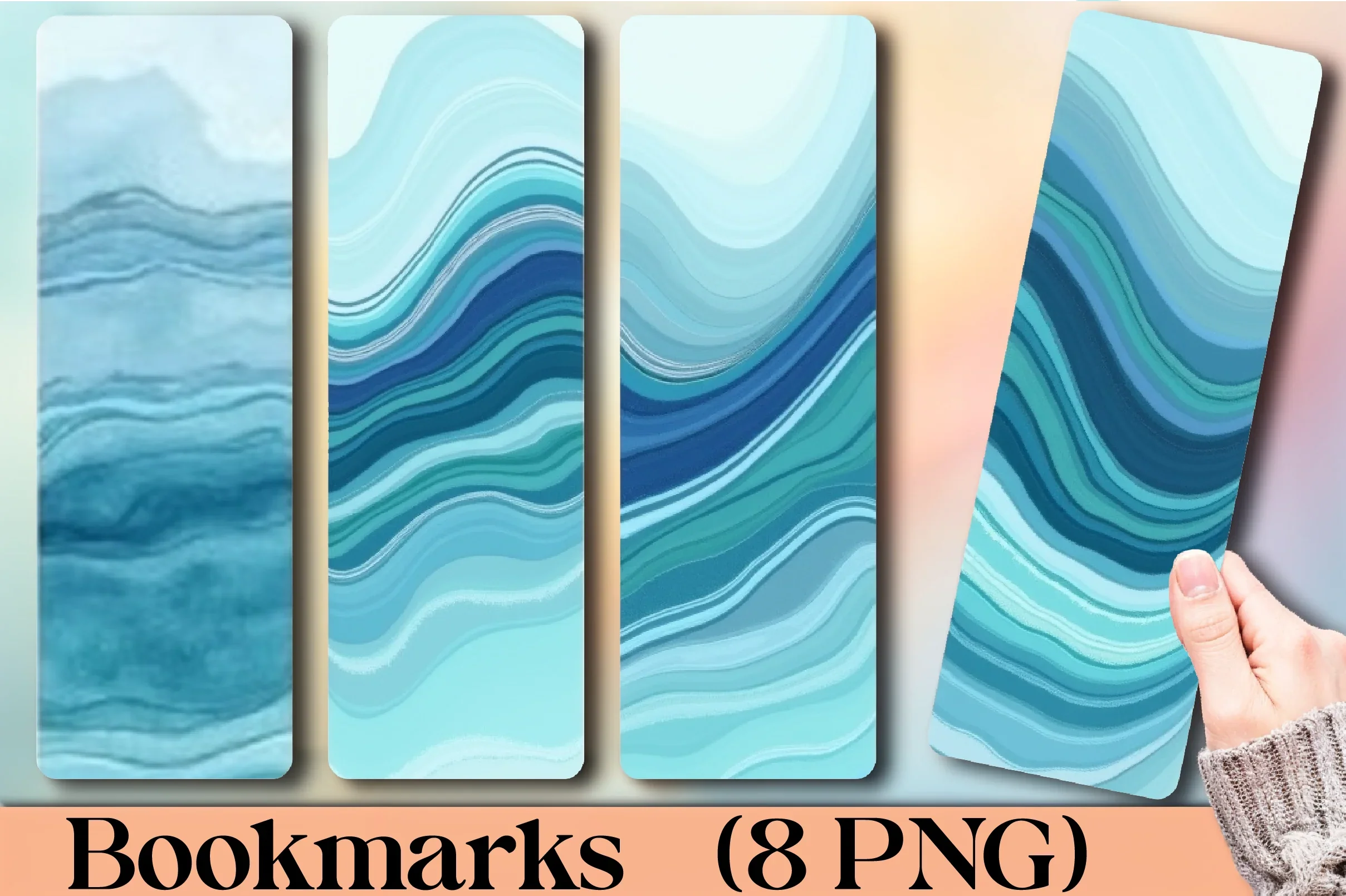 Serene Flow Bookmark Journal