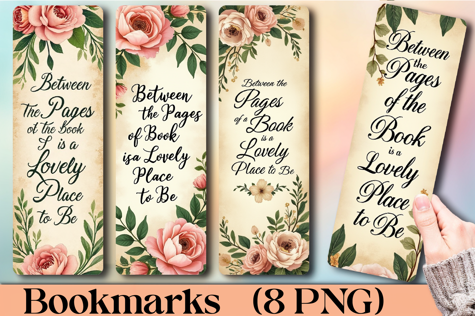 Romantic Book Lover's Bookmark Journal - CraftNest - Digital Crafting and Art