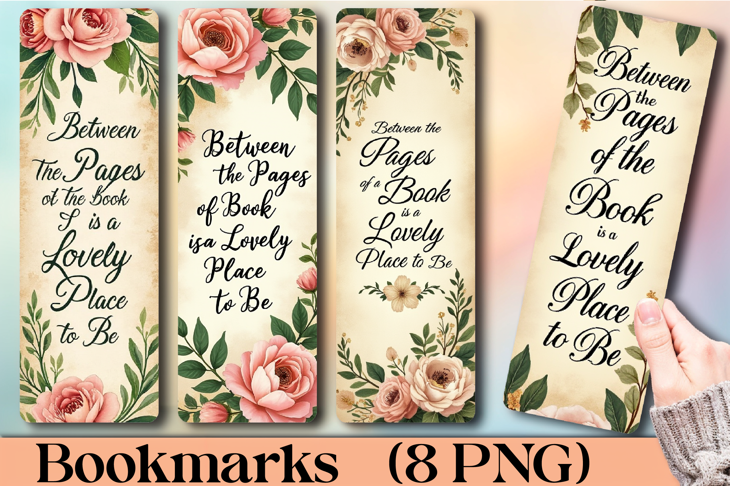 Romantic Book Lover's Bookmark Journal - CraftNest - Digital Crafting and Art
