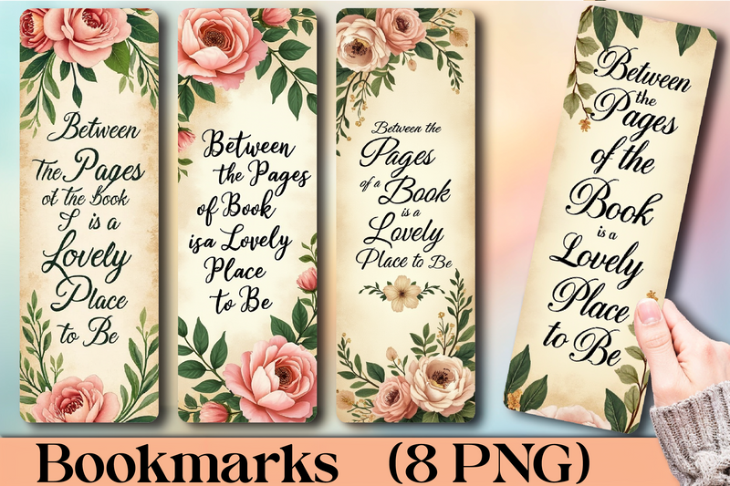 Romantic Book Lover's Bookmark Journal - CraftNest - Digital Crafting and Art
