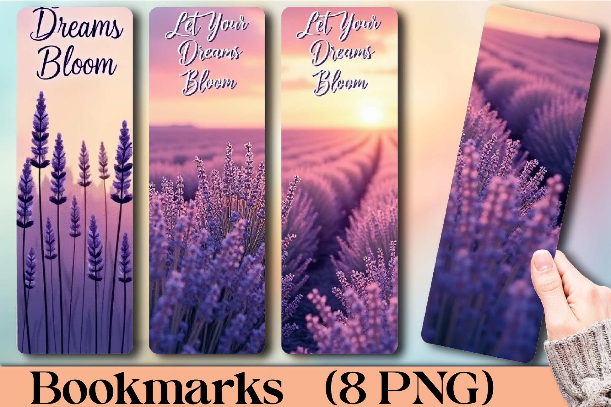 Lavender Fields Bookmark Journal - CraftNest - Digital Crafting and Art