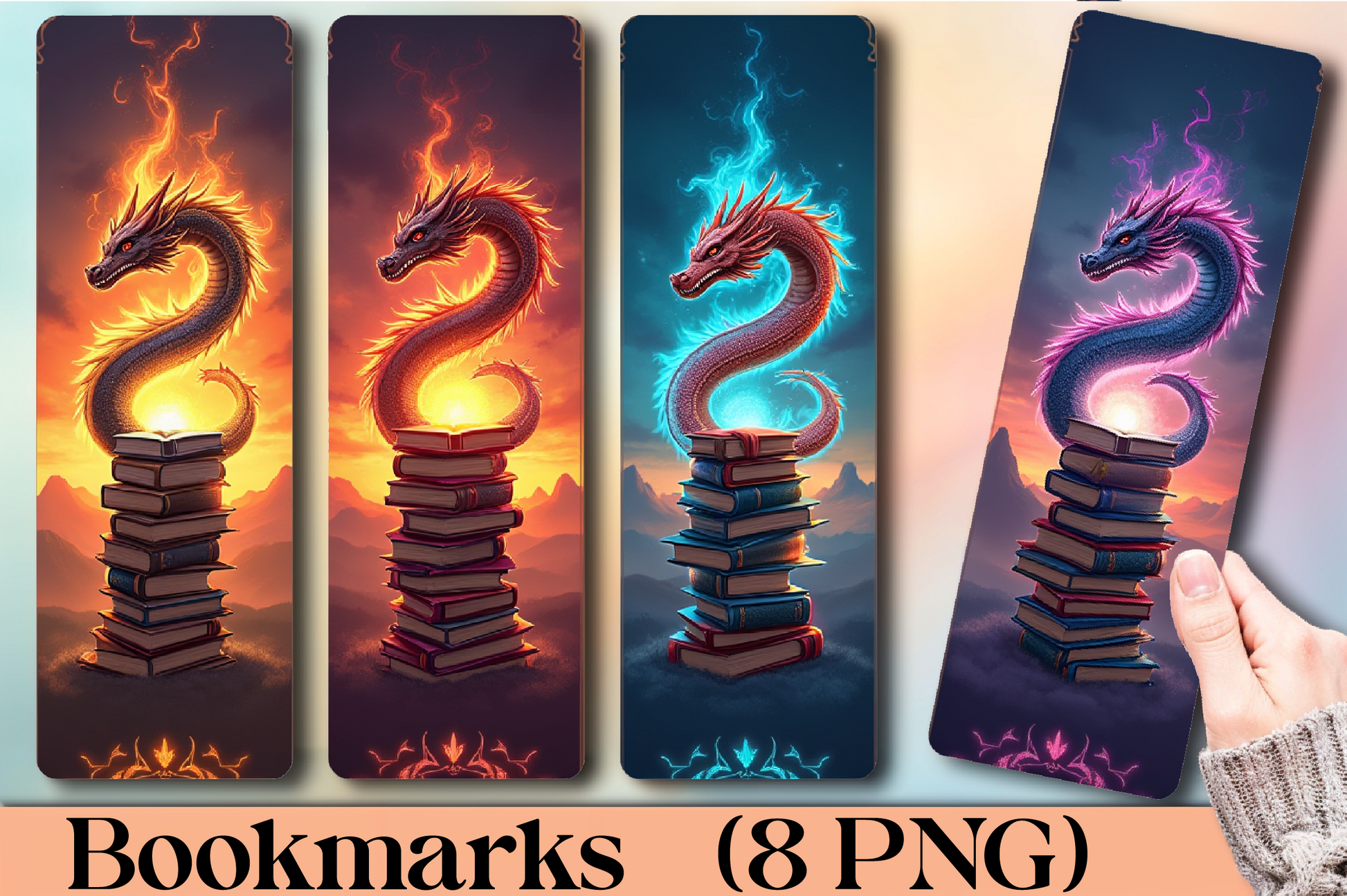 Mystical Dragon Hoard Bookmark Journal - CraftNest - Digital Crafting and Art