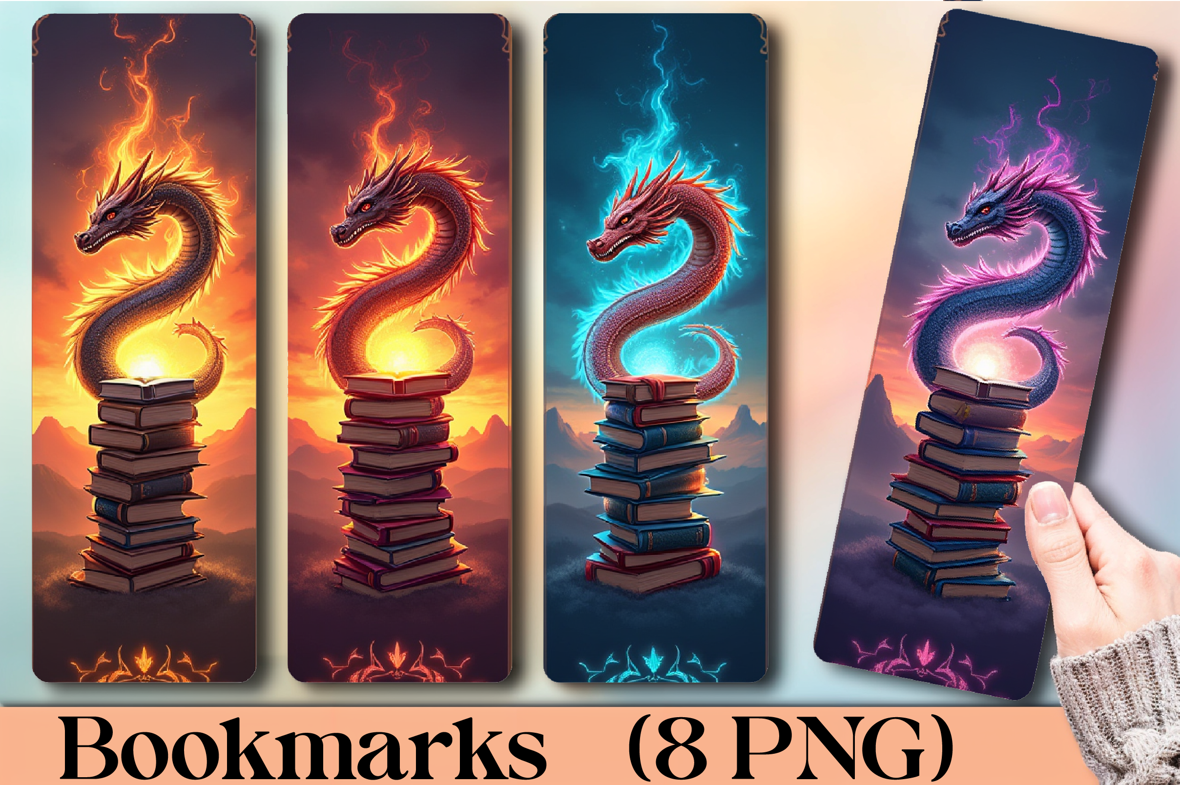 Mystical Dragon Hoard Bookmark Journal - CraftNest - Digital Crafting and Art
