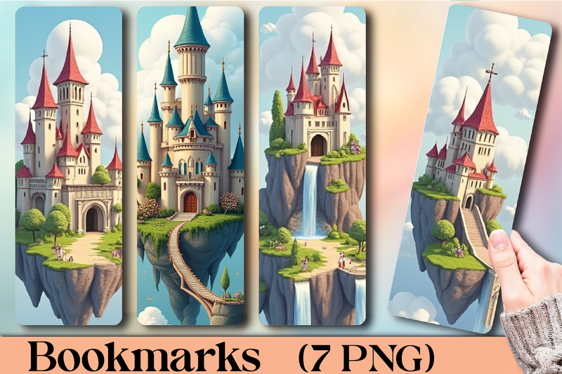 Fantasy Castle Sky Bookmark Journal - CraftNest - Digital Crafting and Art