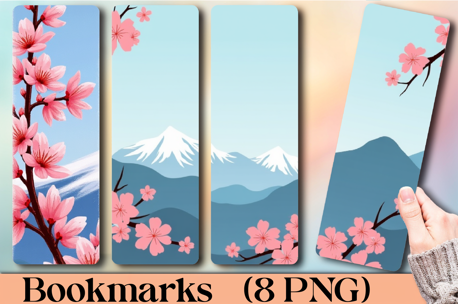 Cherry Blossom Breeze Bookmark Journal - CraftNest - Digital Crafting and Art