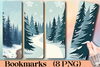 Snowy Pine Forest Bookmark Journal