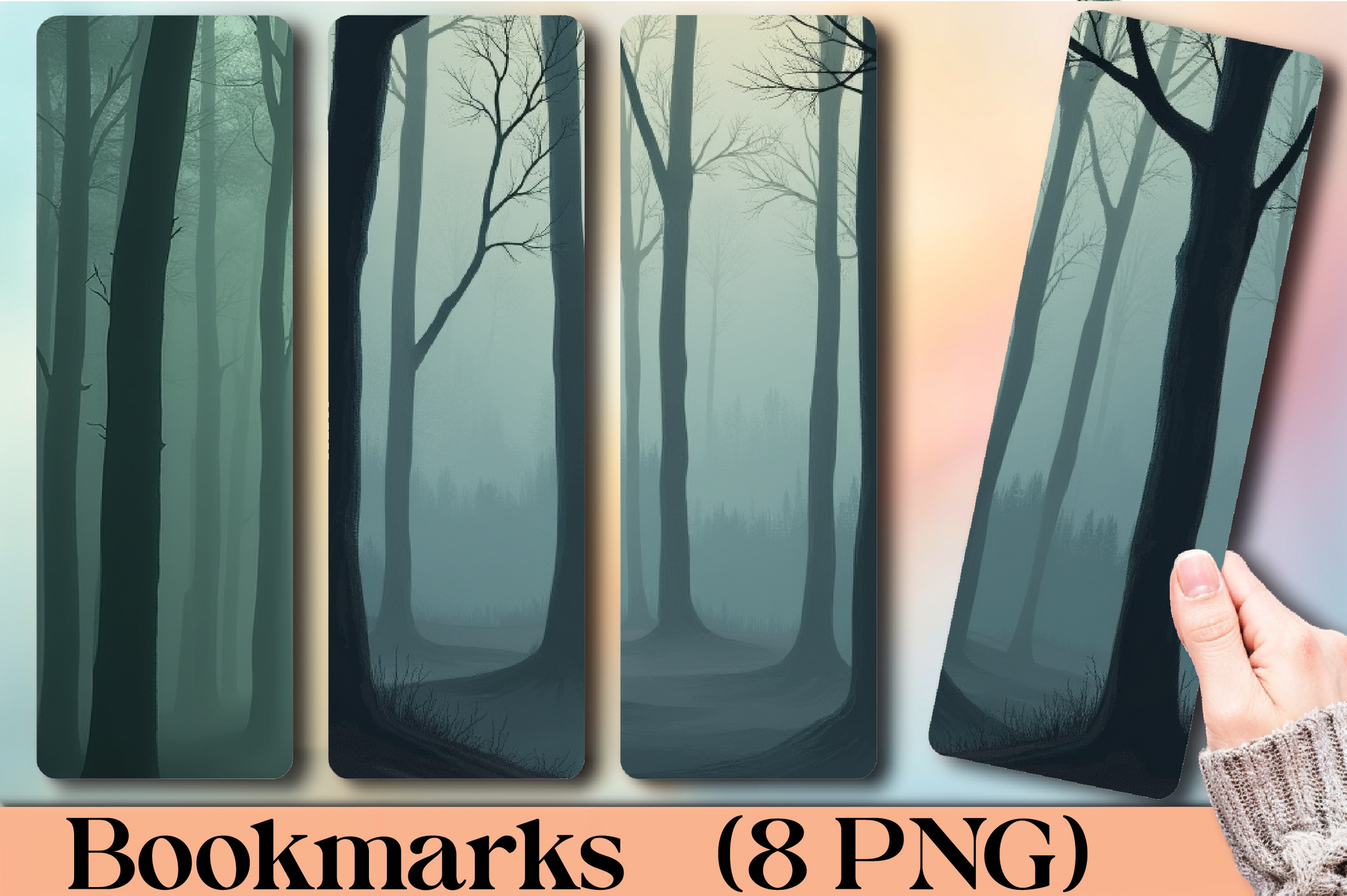 Mystic Foggy Woods Bookmark Journal - CraftNest - Digital Crafting and Art