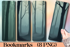 Mystic Foggy Woods Bookmark Journal - CraftNest - Digital Crafting and Art