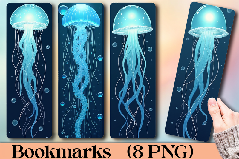 Ethereal Jellyfish Bookmark Journal - CraftNest - Digital Crafting and Art