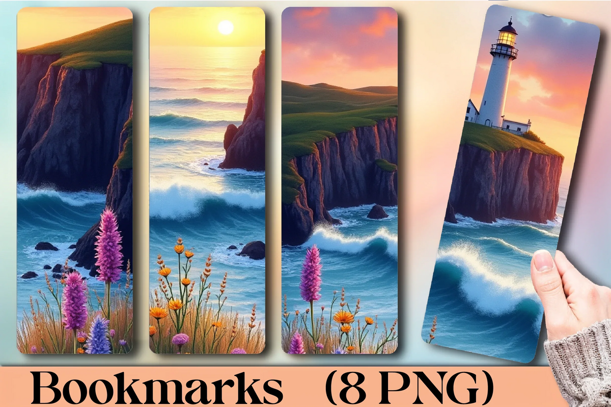 Gradient Bookmark Abstract Gradient Waves Bookmark Set