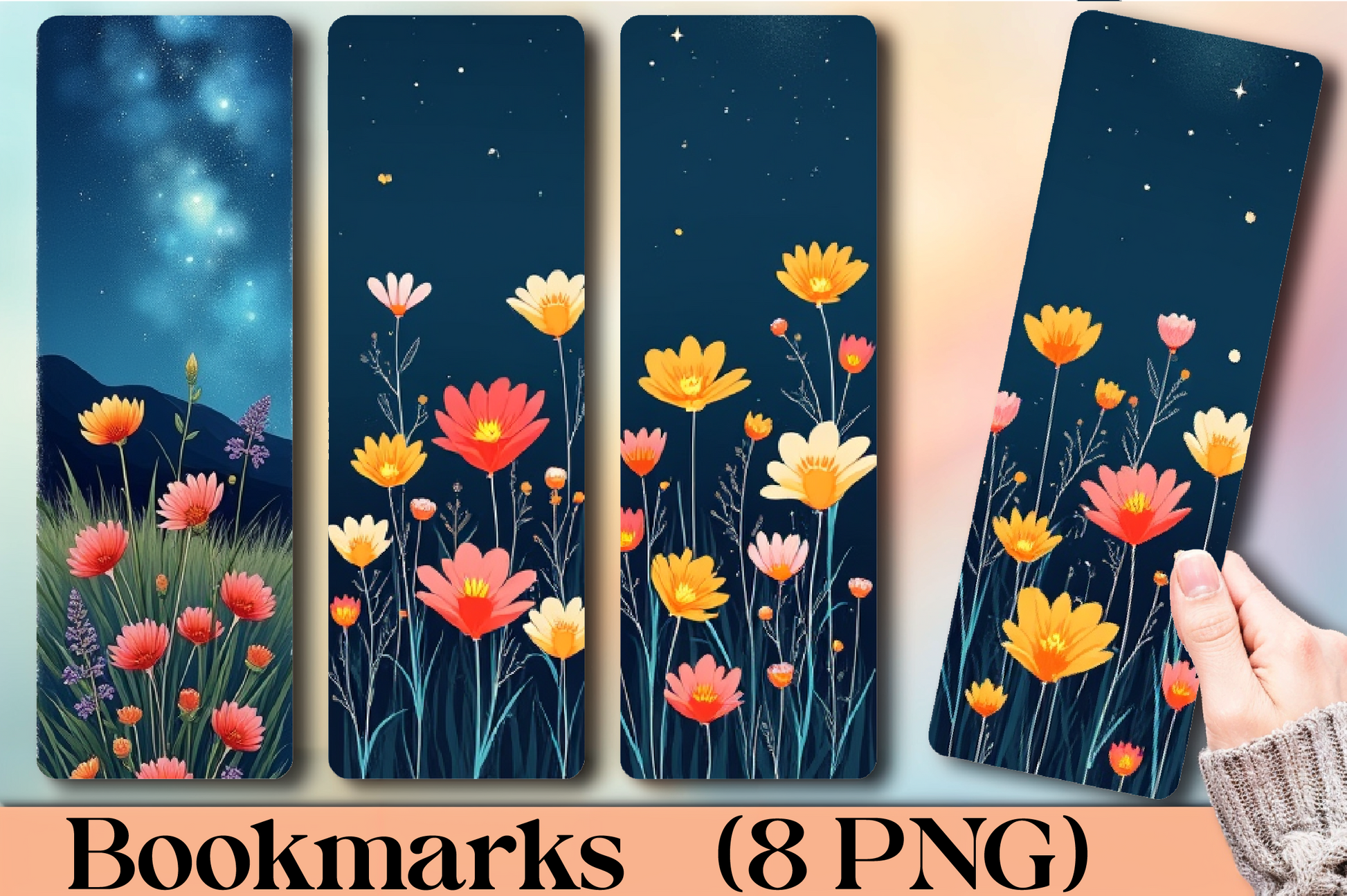 Starry Meadow Bookmark Journal - CraftNest - Digital Crafting and Art