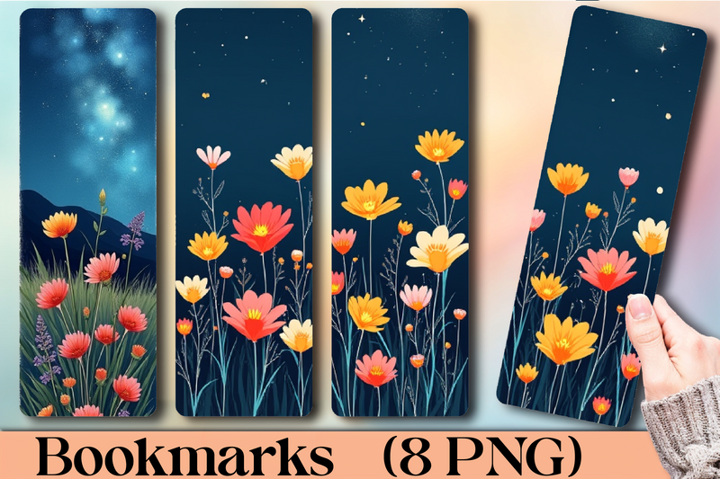 Starry Meadow Bookmark Journal - CraftNest - Digital Crafting and Art
