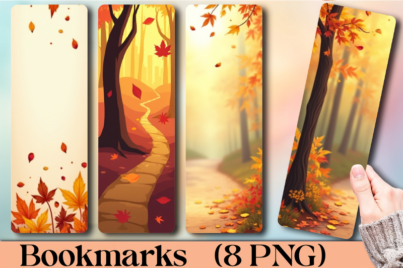 Autumn Walk Bookmarks Journal - CraftNest - Digital Crafting and Art