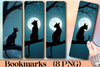 Midnight Cat Silhouette Bookmark
