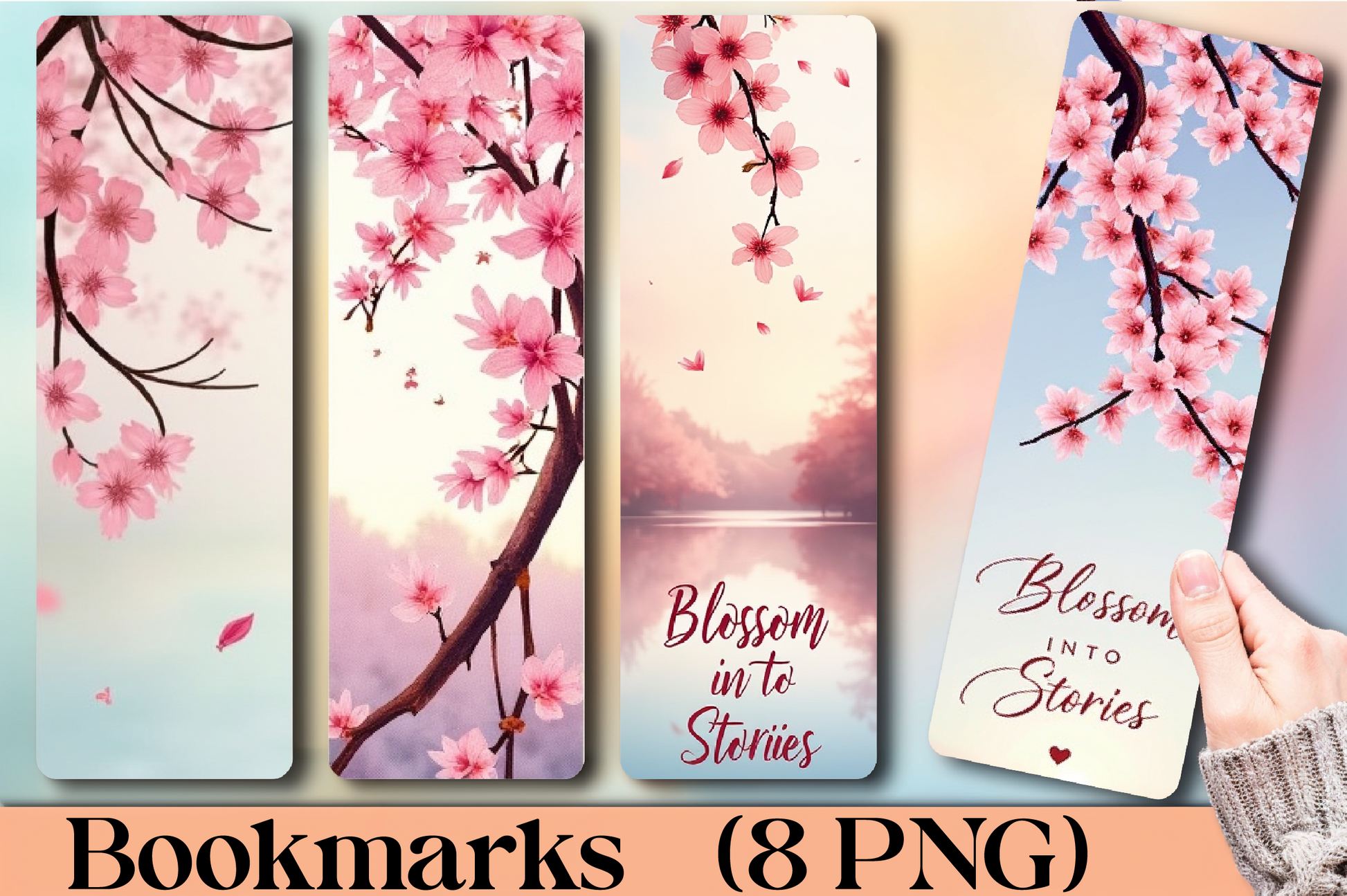 Sakura Blossom Serenity Bookmark Journal - CraftNest - Digital Crafting and Art