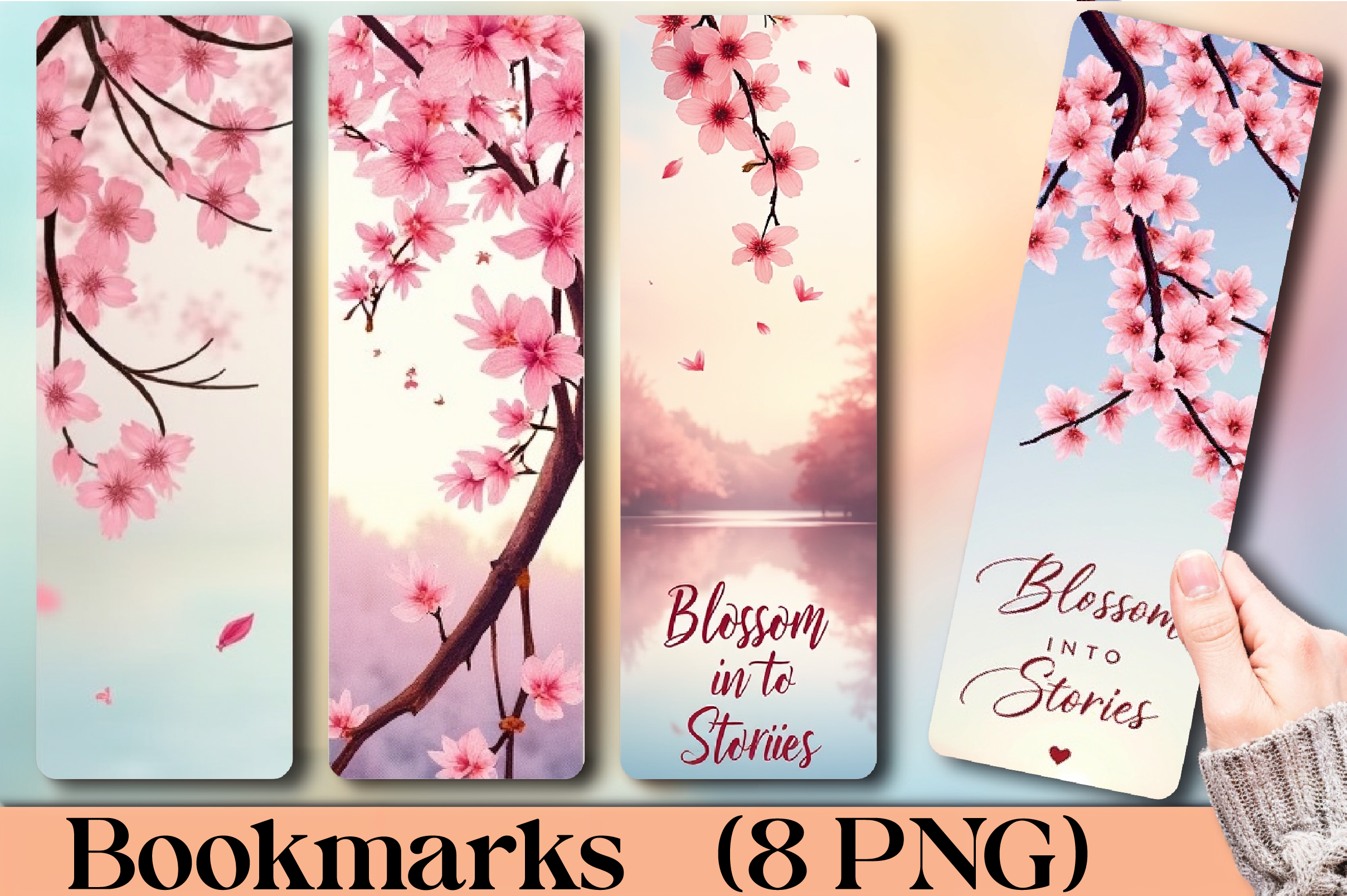 Sakura Blossom Serenity Bookmark Journal - CraftNest - Digital Crafting and Art
