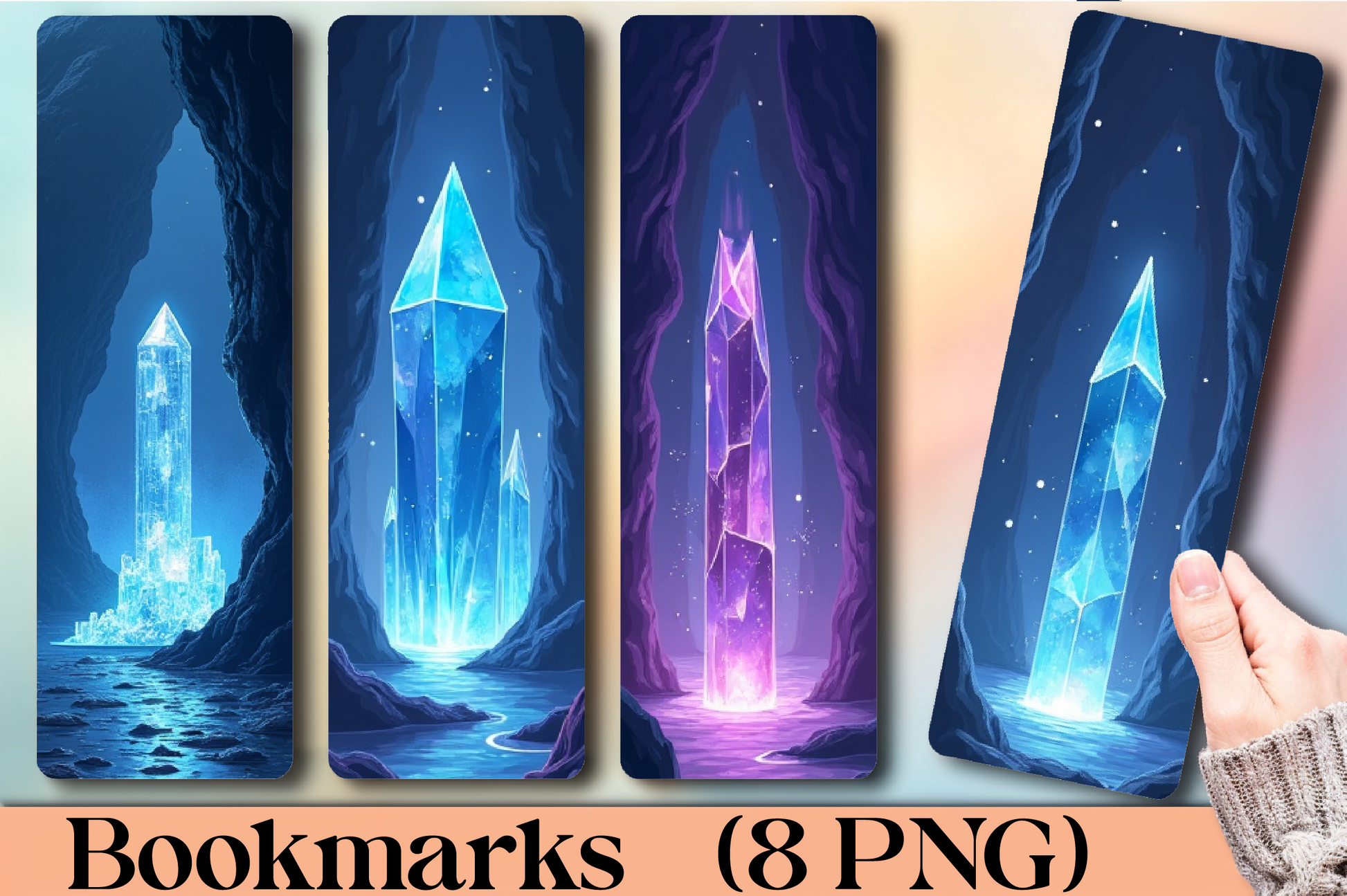 Crystal Cavern Bookmark Journal - CraftNest - Digital Crafting and Art