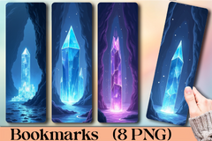 Crystal Cavern Bookmark Journal - CraftNest - Digital Crafting and Art