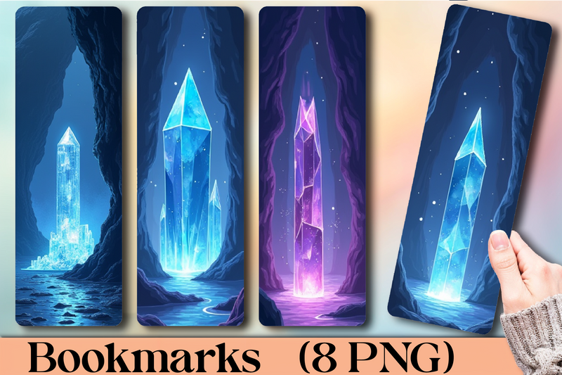 Crystal Cavern Bookmark Journal - CraftNest - Digital Crafting and Art