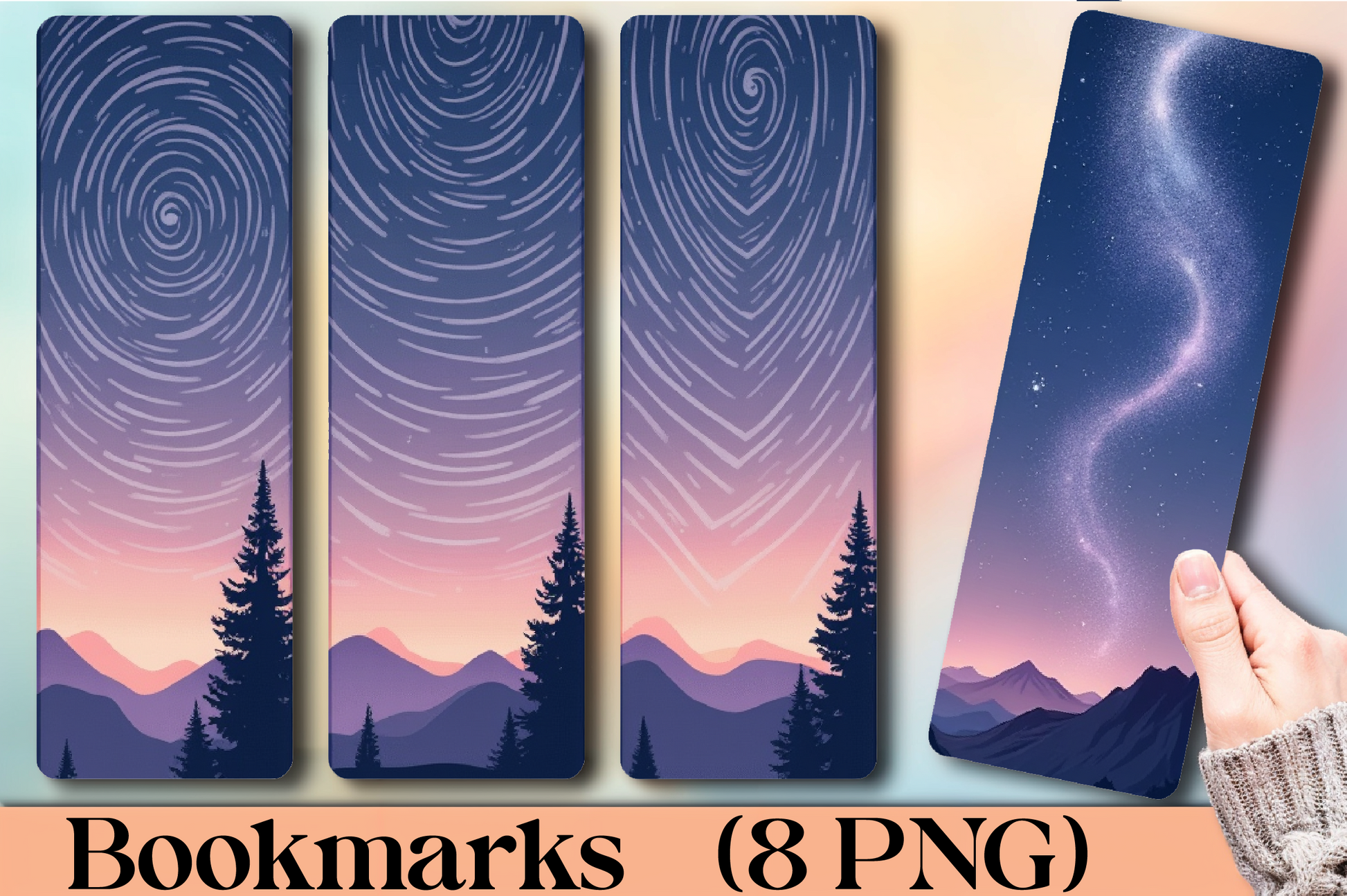 Glittering Star Trail Bookmark Journal - CraftNest - Digital Crafting and Art