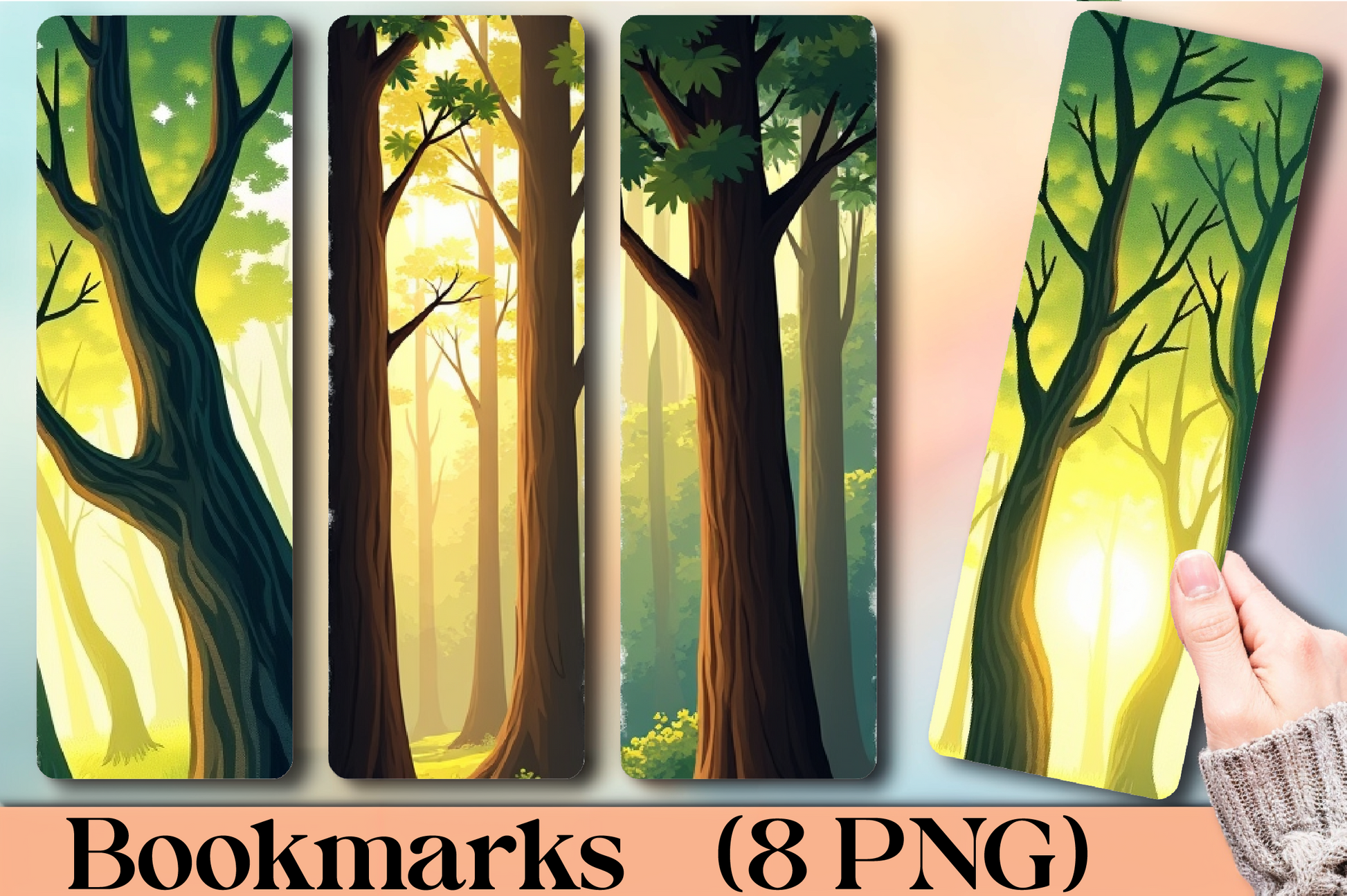 Forest Canopy View Bookmark - CraftNest - Digital Crafting and Art
