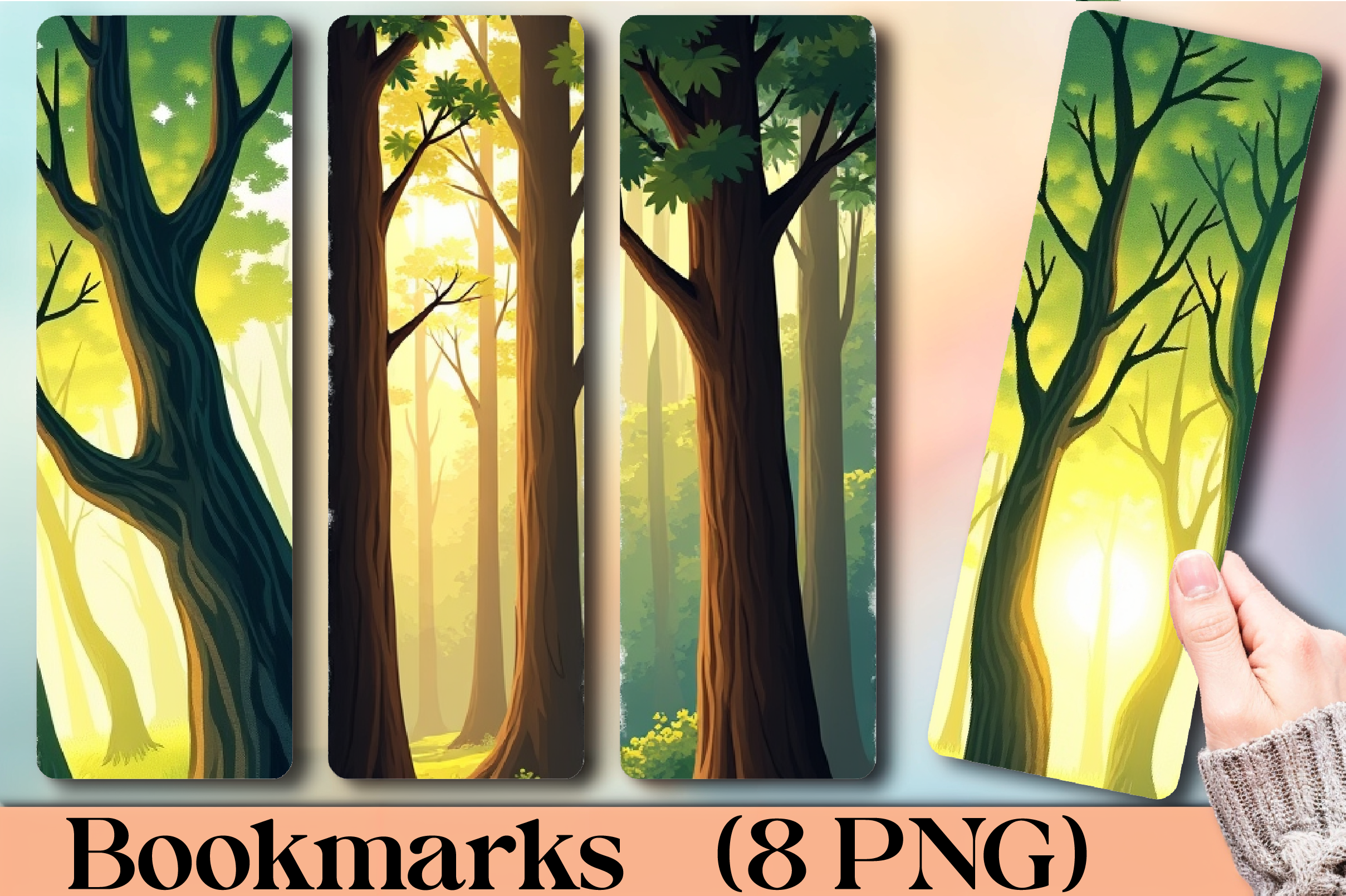Forest Canopy View Bookmark - CraftNest - Digital Crafting and Art