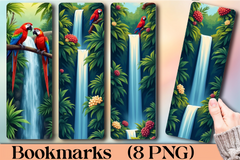 Tropical Waterfall Paradise Bookmark Journal - CraftNest - Digital Crafting and Art