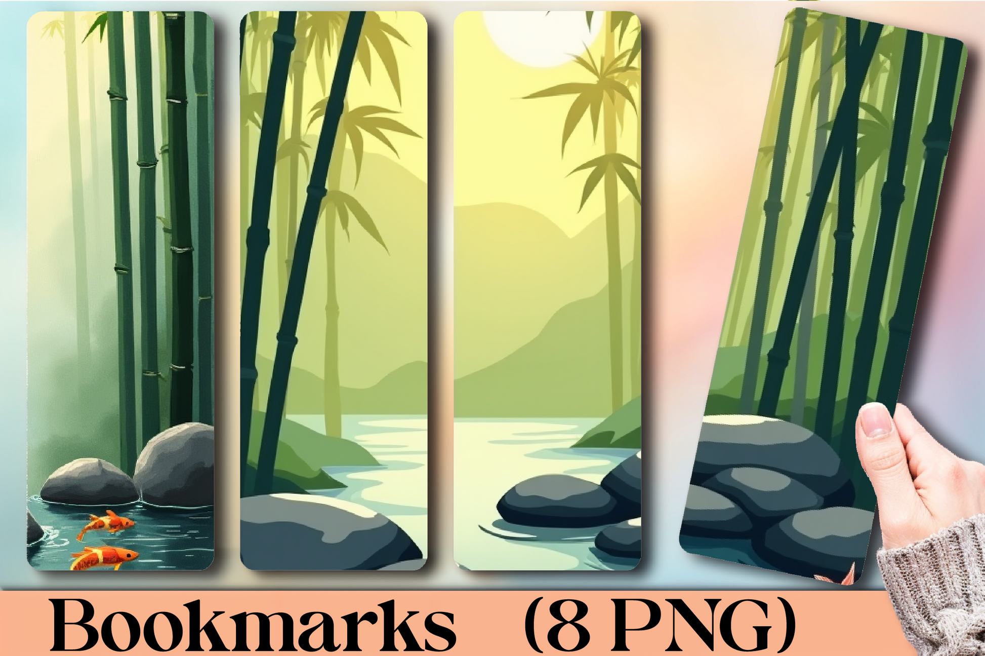 Serene Bamboo Bookmark Journal - CraftNest - Digital Crafting and Art