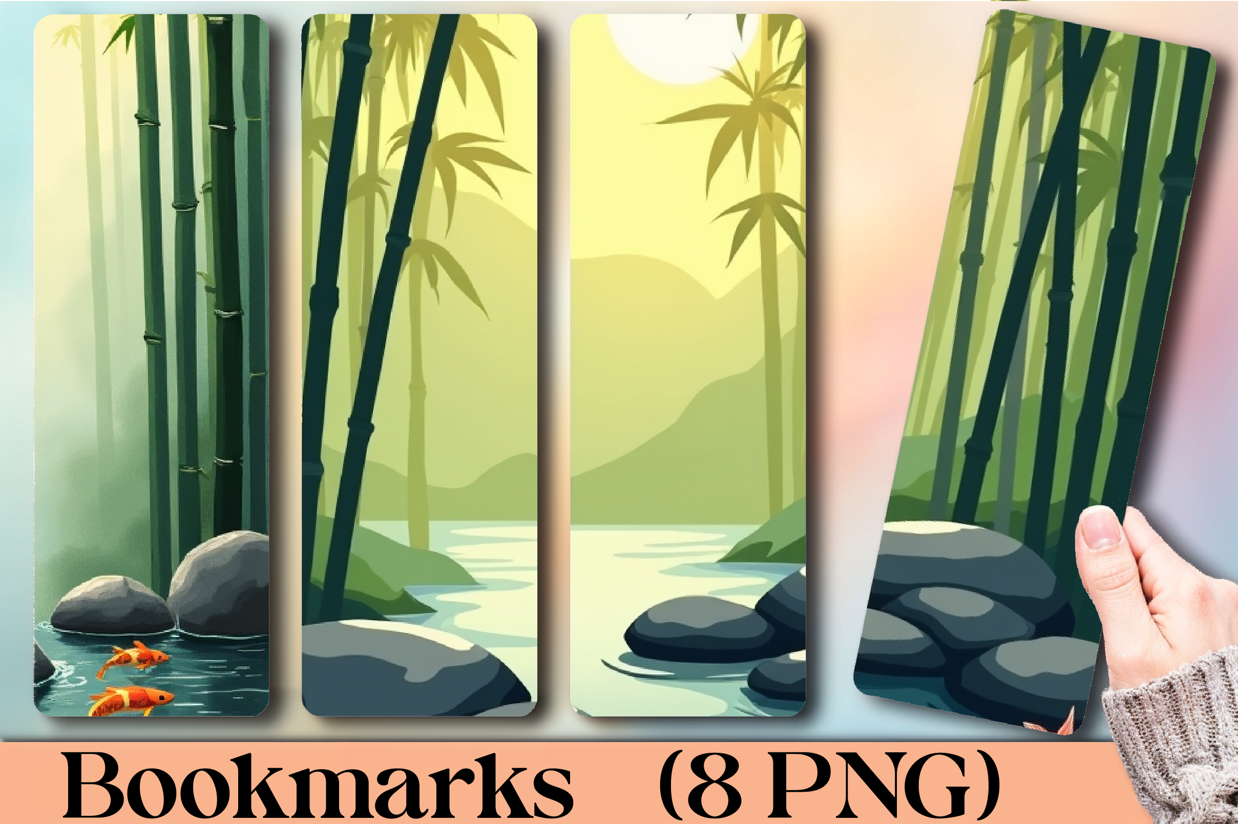 Serene Bamboo Bookmark Journal - CraftNest - Digital Crafting and Art