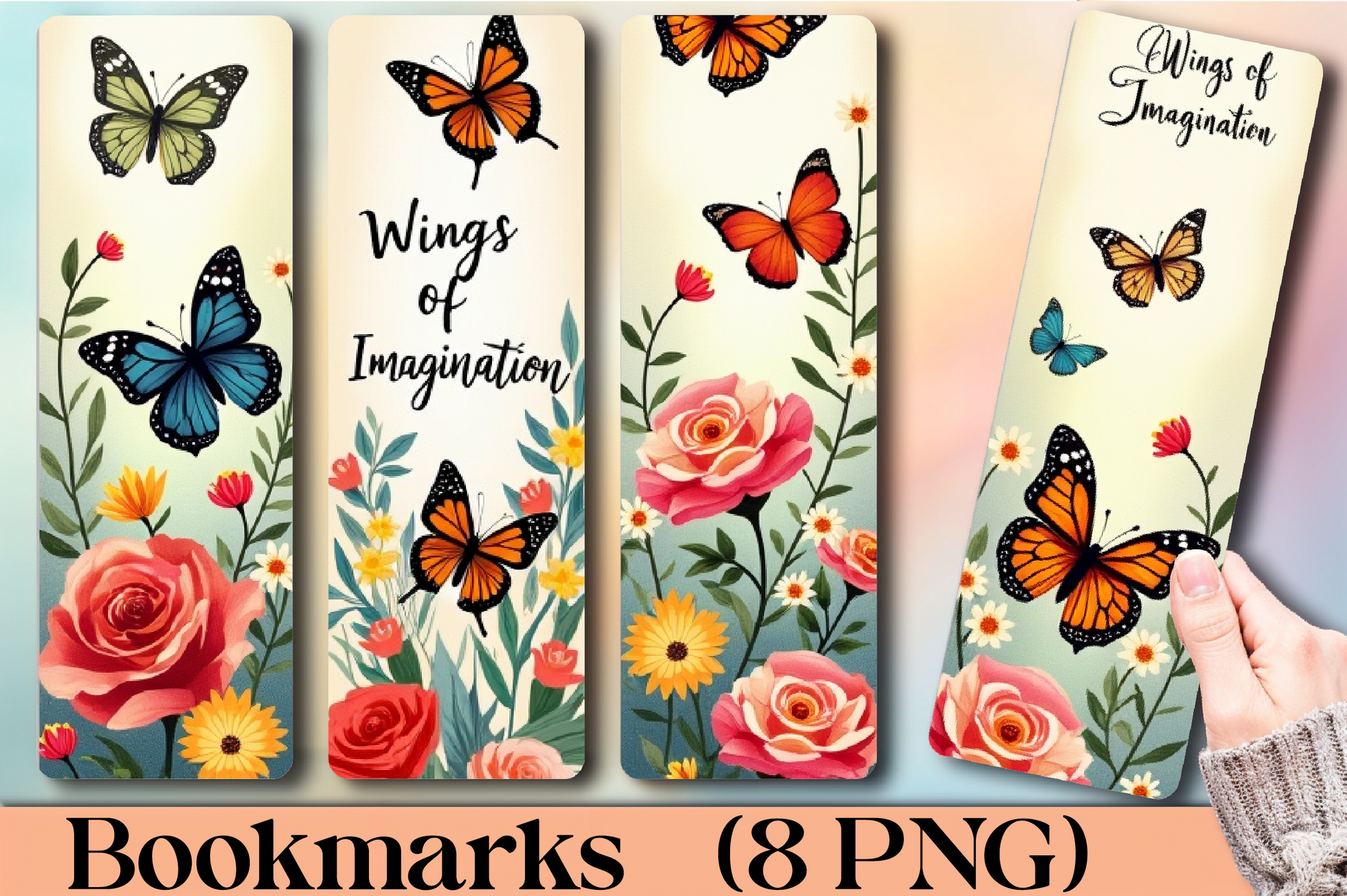 Butterfly Garden Escape Bookmark Journal - CraftNest - Digital Crafting and Art