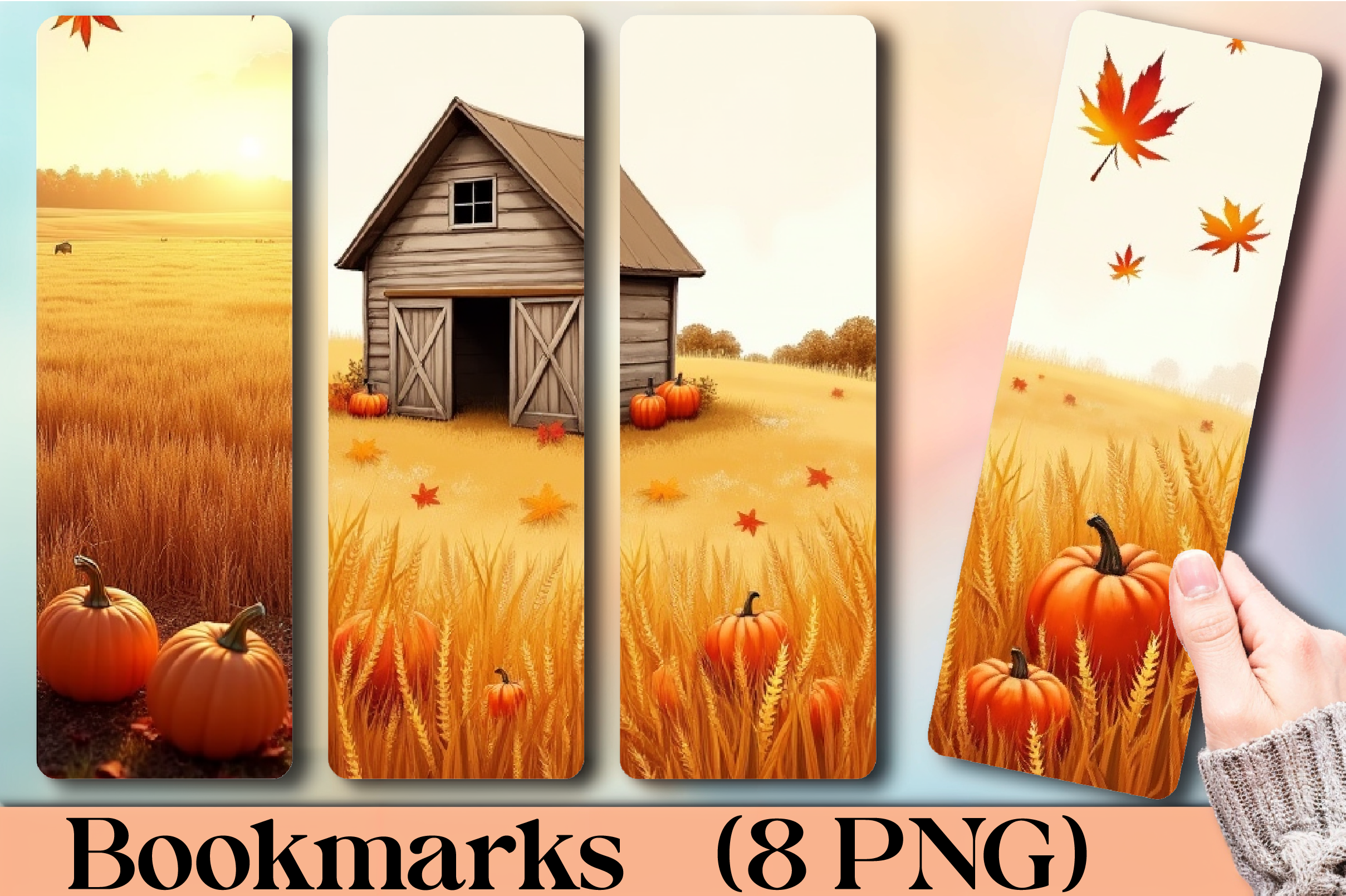 Rustic Autumn Barnyard Bookmark Journal - CraftNest - Digital Crafting and Art