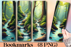 Forest Stream Sanctuary Bookmark Journal - CraftNest - Digital Crafting and Art