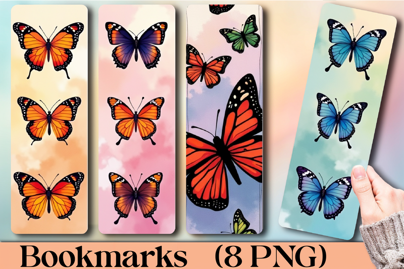 Colorful Butterflies Bookmark Journal - CraftNest - Digital Crafting and Art