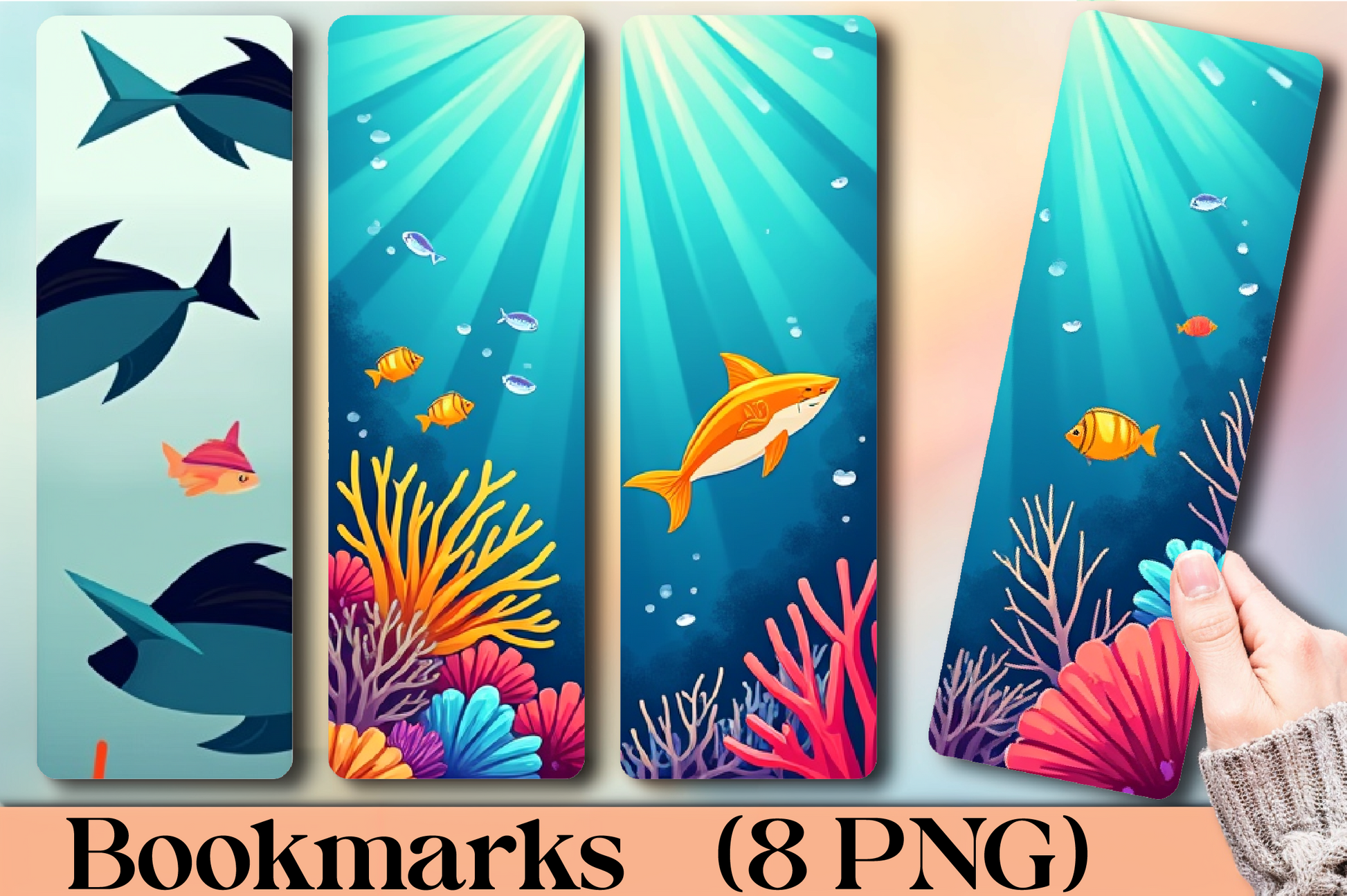 Ocean Coral Reef Bookmark Journal - CraftNest - Digital Crafting and Art