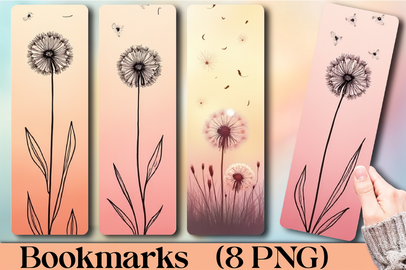Dandelion Wishes Bookmark Journal - CraftNest - Digital Crafting and Art