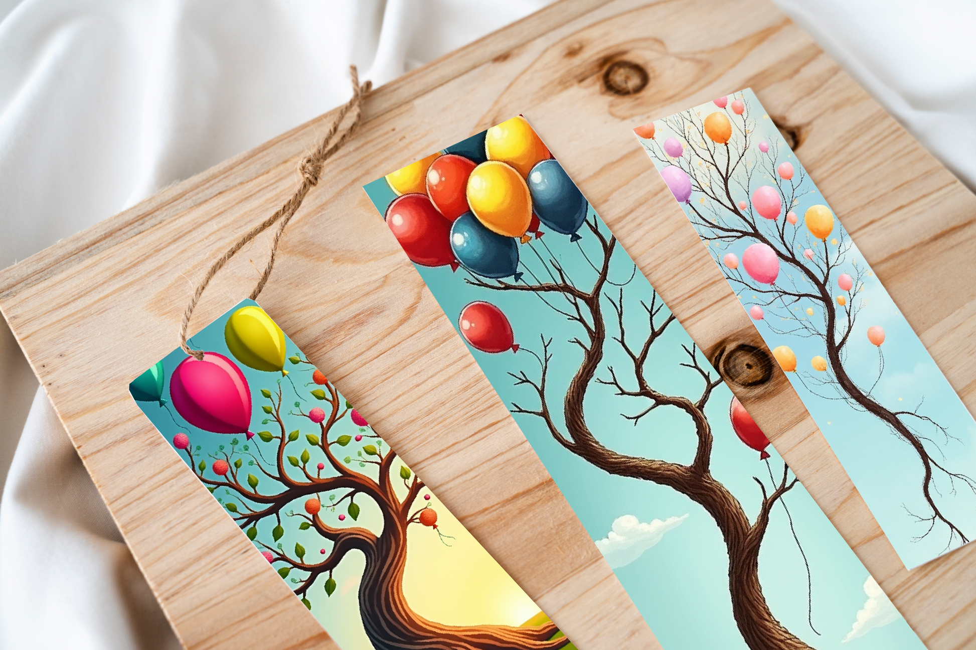 Whimsical Balloon Tree Bookmark - CraftNest - Digital Crafting and Art