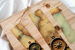 Vintage Compass Map Bookmark Journal - CraftNest - Digital Crafting and Art