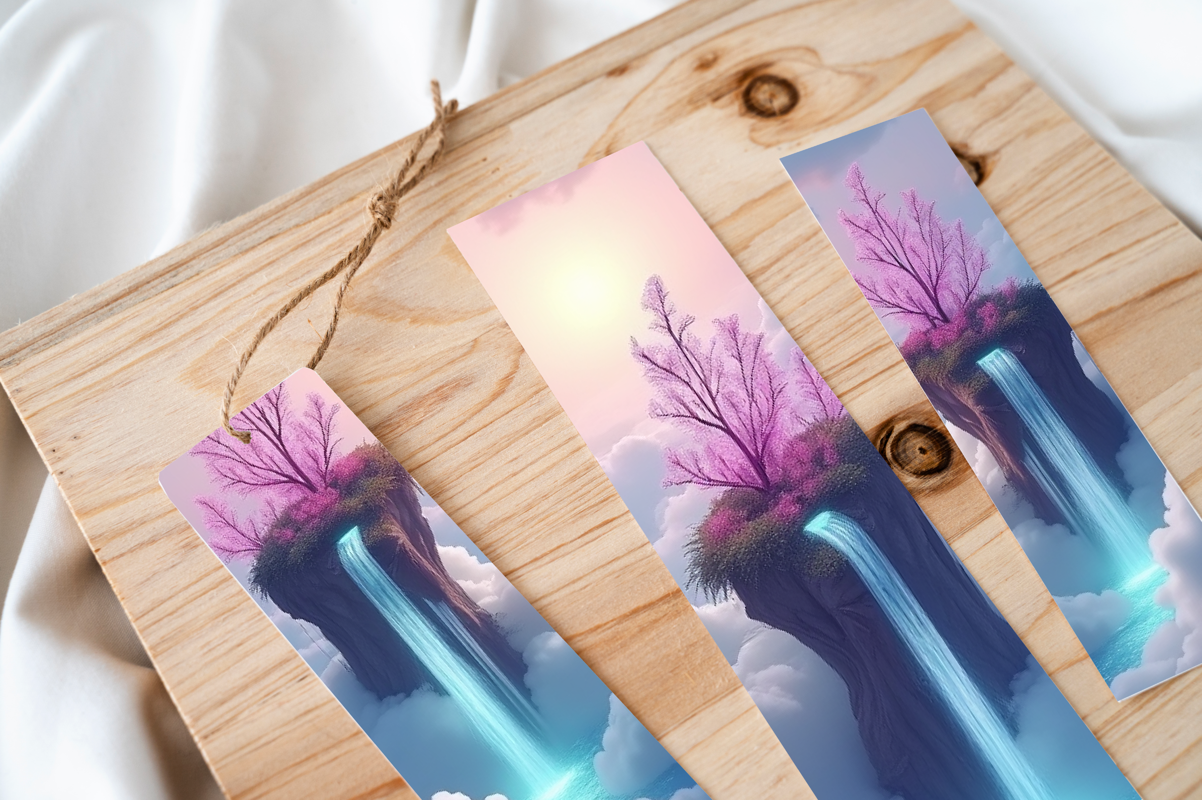 Floating Island Clouds Bookmark Journal - CraftNest - Digital Crafting and Art