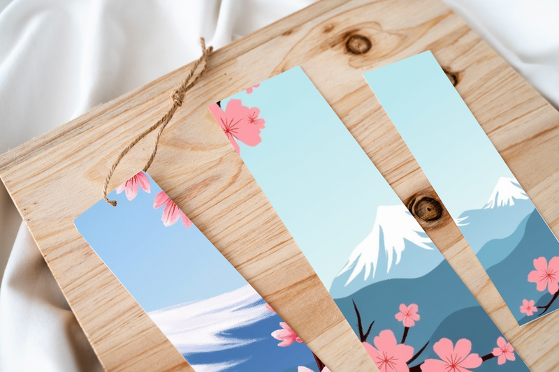 Cherry Blossom Breeze Bookmark Journal - CraftNest - Digital Crafting and Art