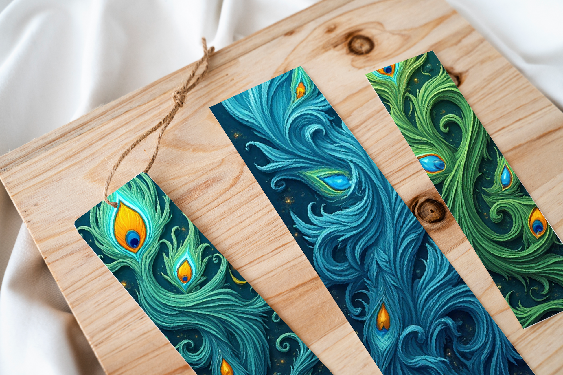 Magical Peacock Feathers Bookmark Journal - CraftNest - Digital Crafting and Art