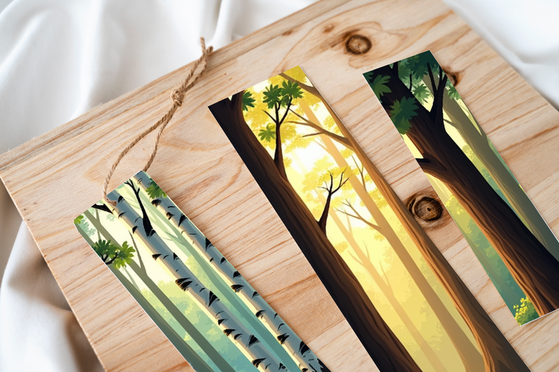Forest Canopy View Bookmark - CraftNest - Digital Crafting and Art