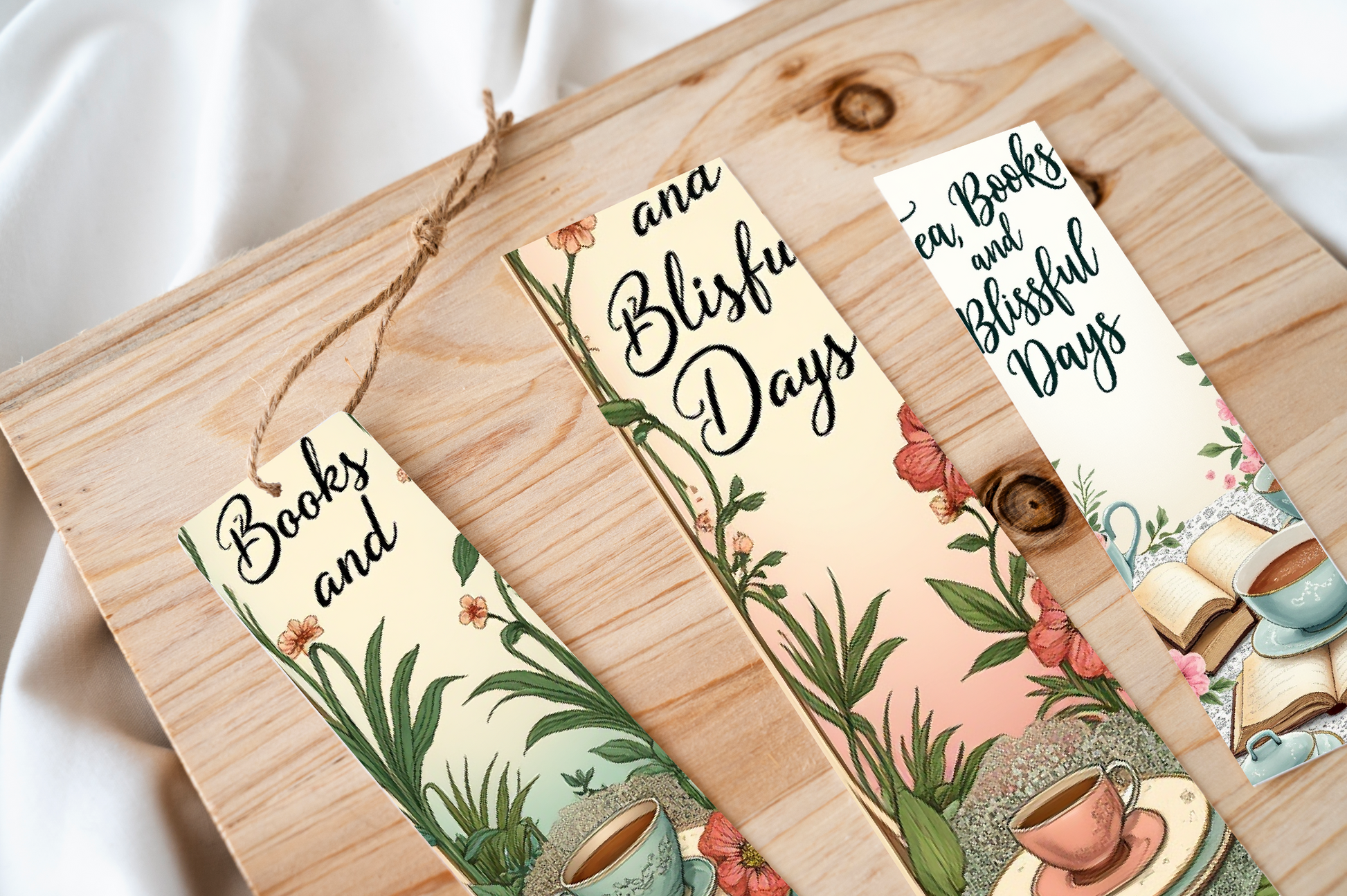 Garden Tea Party Bliss Bookmark Journal - CraftNest - Digital Crafting and Art